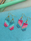 Mini boucles d'oreilles à franges motifs rayures - Couleurs gourmandes - Collection French Riviera (Copie)