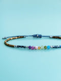 Bracelet d'amitié en pierres fines d'apatite rubis opale aventurine tourmaline et rubis